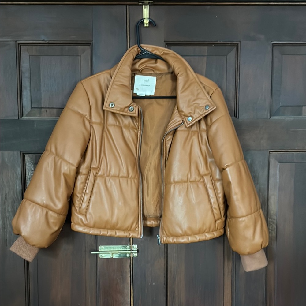 Anthropologie Camel Puffer Jacket